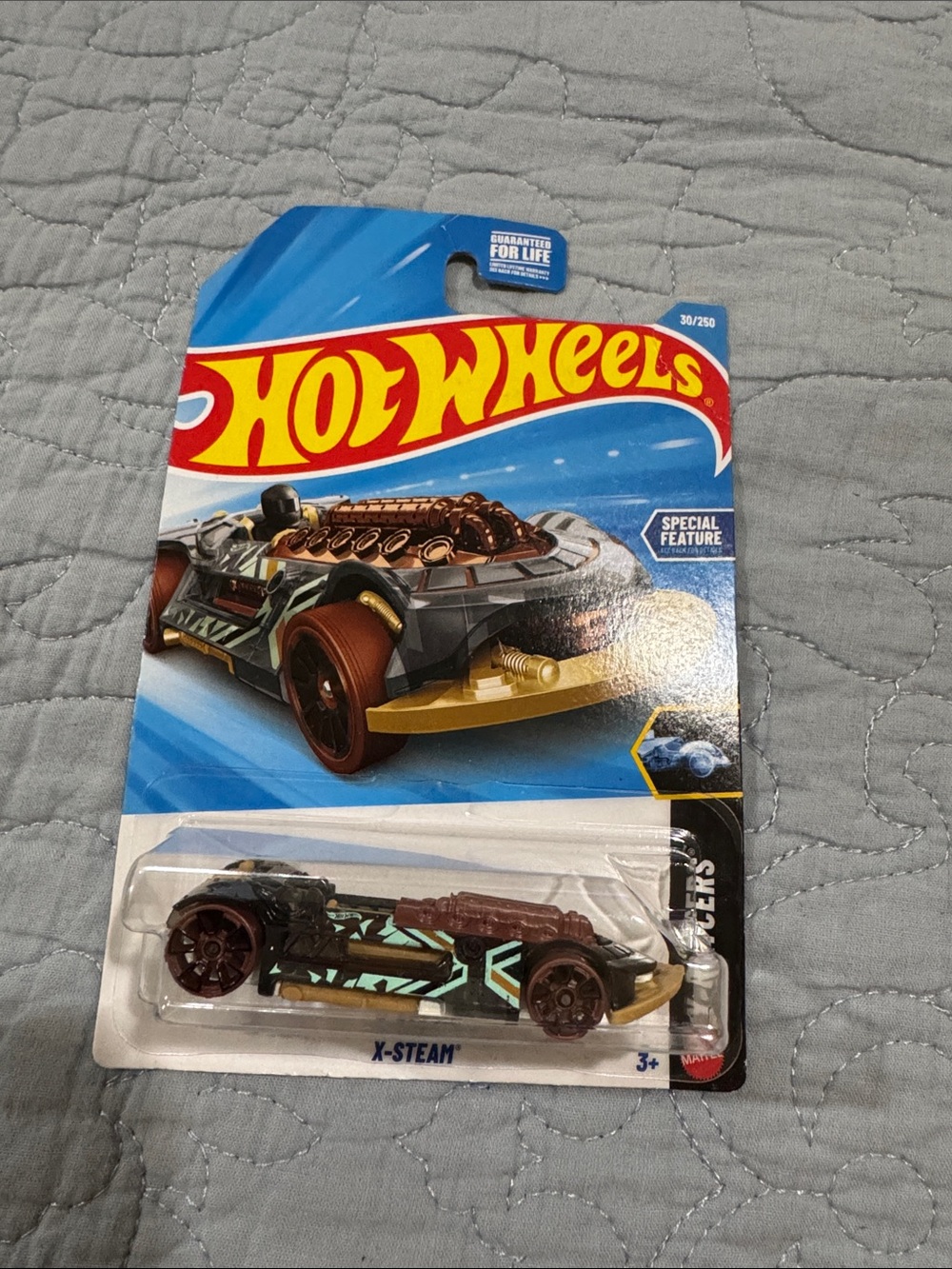 Hot Wheels X-Steam Toy Car — Blue & Brown Finish